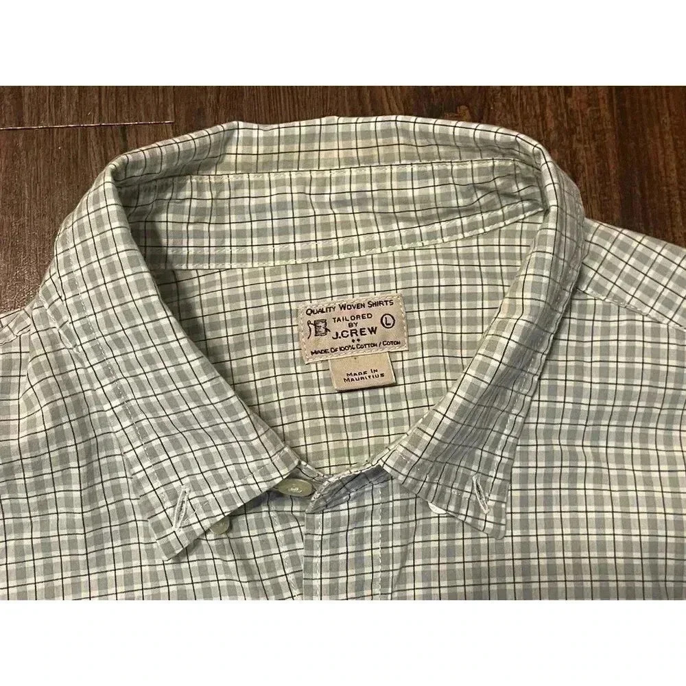 J Crew Men's‎ Long Sleeve Plaid Button Down Shirt 100% Cotton Large